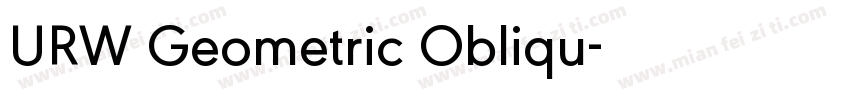URW Geometric Obliqu字体转换